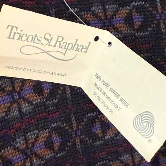 VTG Tricots St Raphael 100% Pure Virgin Wool Mens Button Down Sweater Ve… - Picture 5 of 14